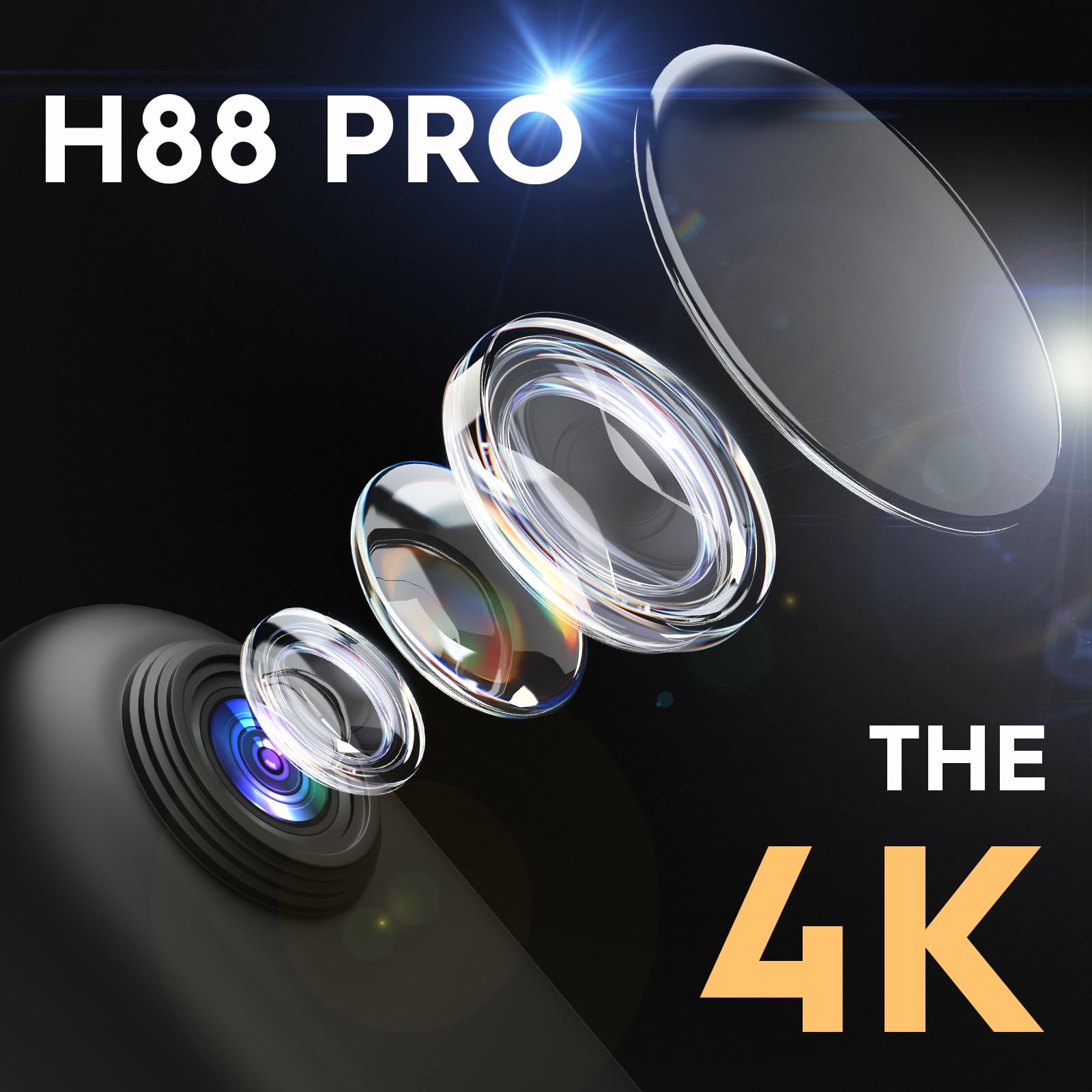 JJPOBYL 4K Thumb Action Camera, 128GB Wearable Mini Body Cam, With