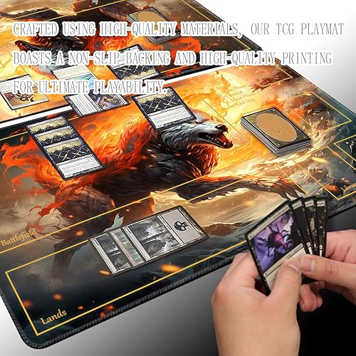 Miniatura 4 de TCGMAT MTG Playmat - Impresión antideslizante en la parte trasera, ideal para entusiastas de los juegos de cartas, tapete de juego TCG, purificar