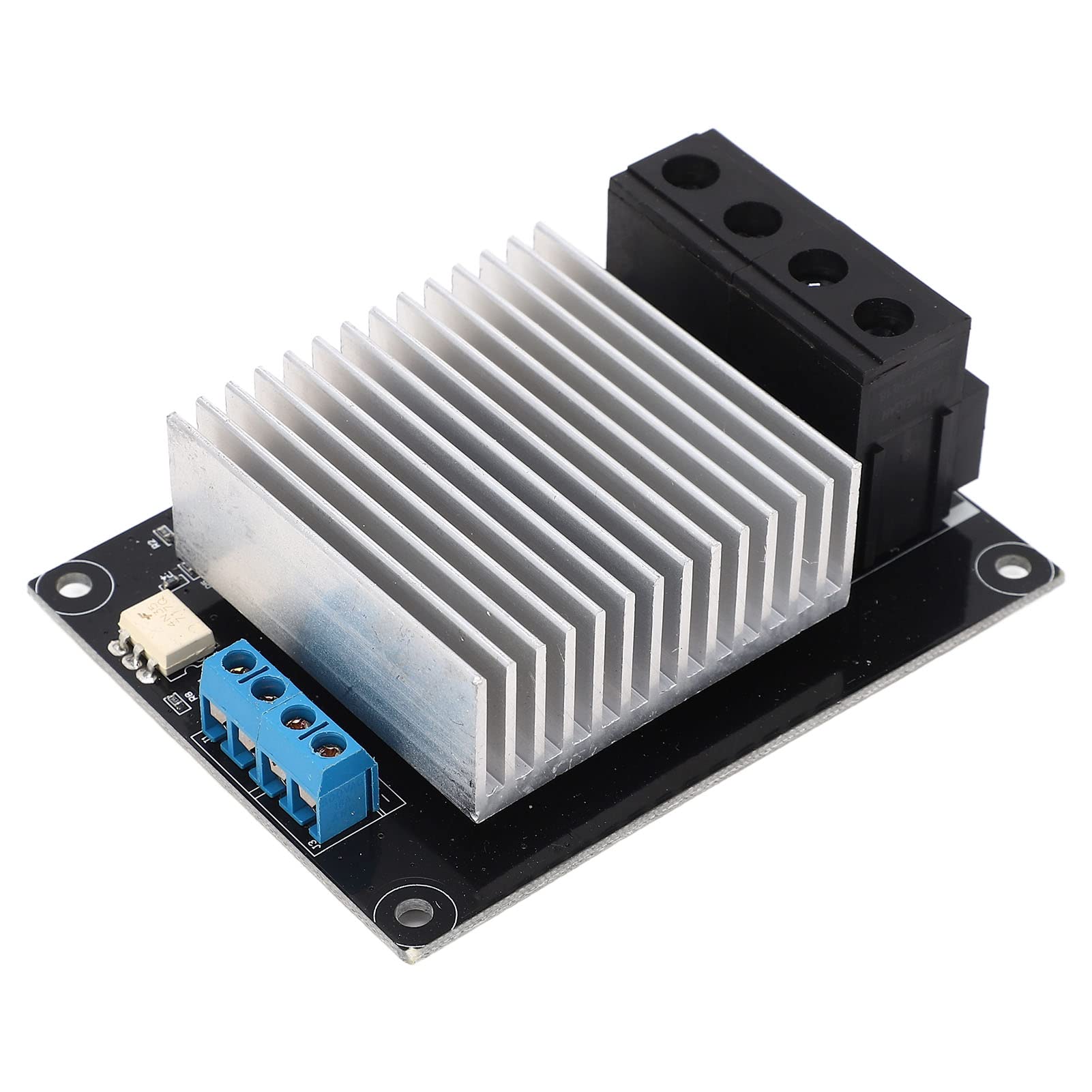 3D Printer Heating Controller, 30A DC12‑24V PCB and Aluminium Alloy Easy Use High Current Save Time Heated Bed Power Module for Industrial Equipment