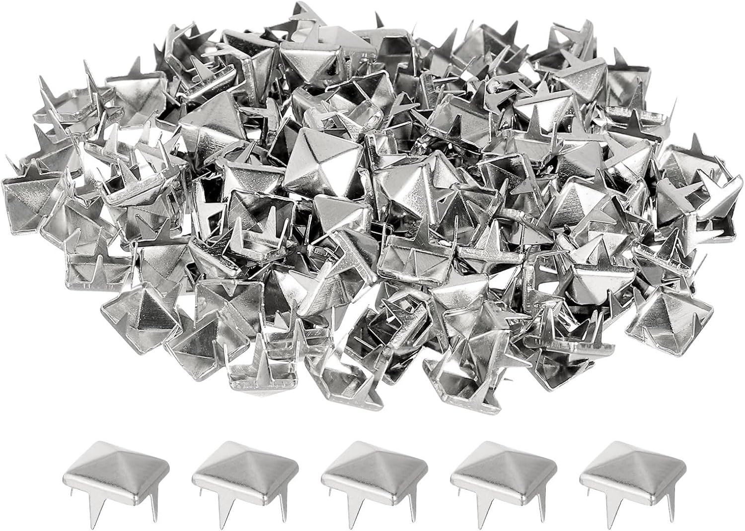 Amazon.com: uxcell 100 Pcs Pyramid Rivets for Clothing, 7mm 4-Jaw ...