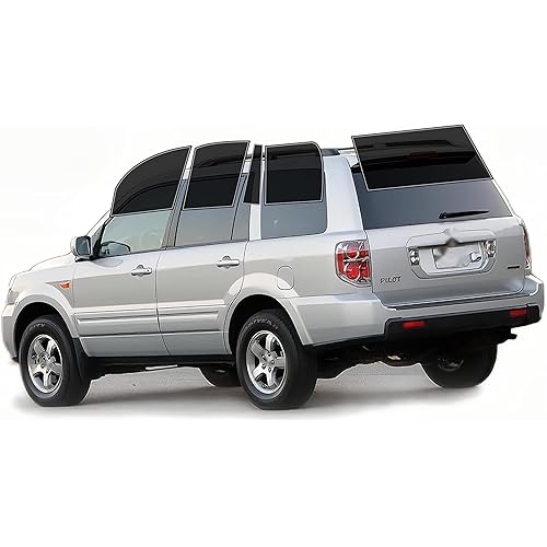 AUTOTEK Precut Windows Tint Film All Sides Cars Sun Blocking Protection Privacy Anti Shatter Glass 2 Ply Film Any Tint Shade kit for Honda Pilot 2003-2008
