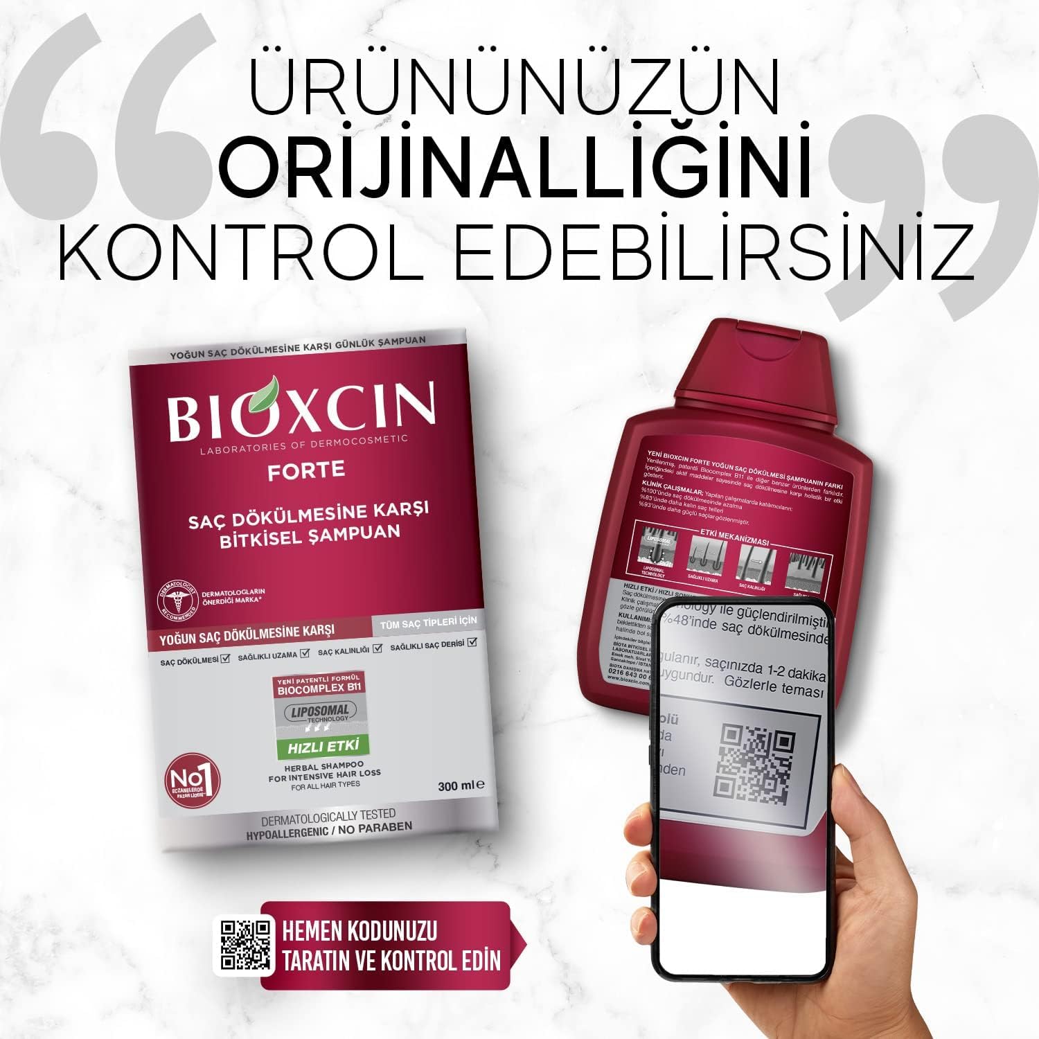 BIOXCIN FORTE Shampooing Anti-Chute Intense - Efficace & Rapide - Avec Bio Complex B11 - Testé Cliniquement - Croissance Des Cheveux Plus Forte, Plus Épais