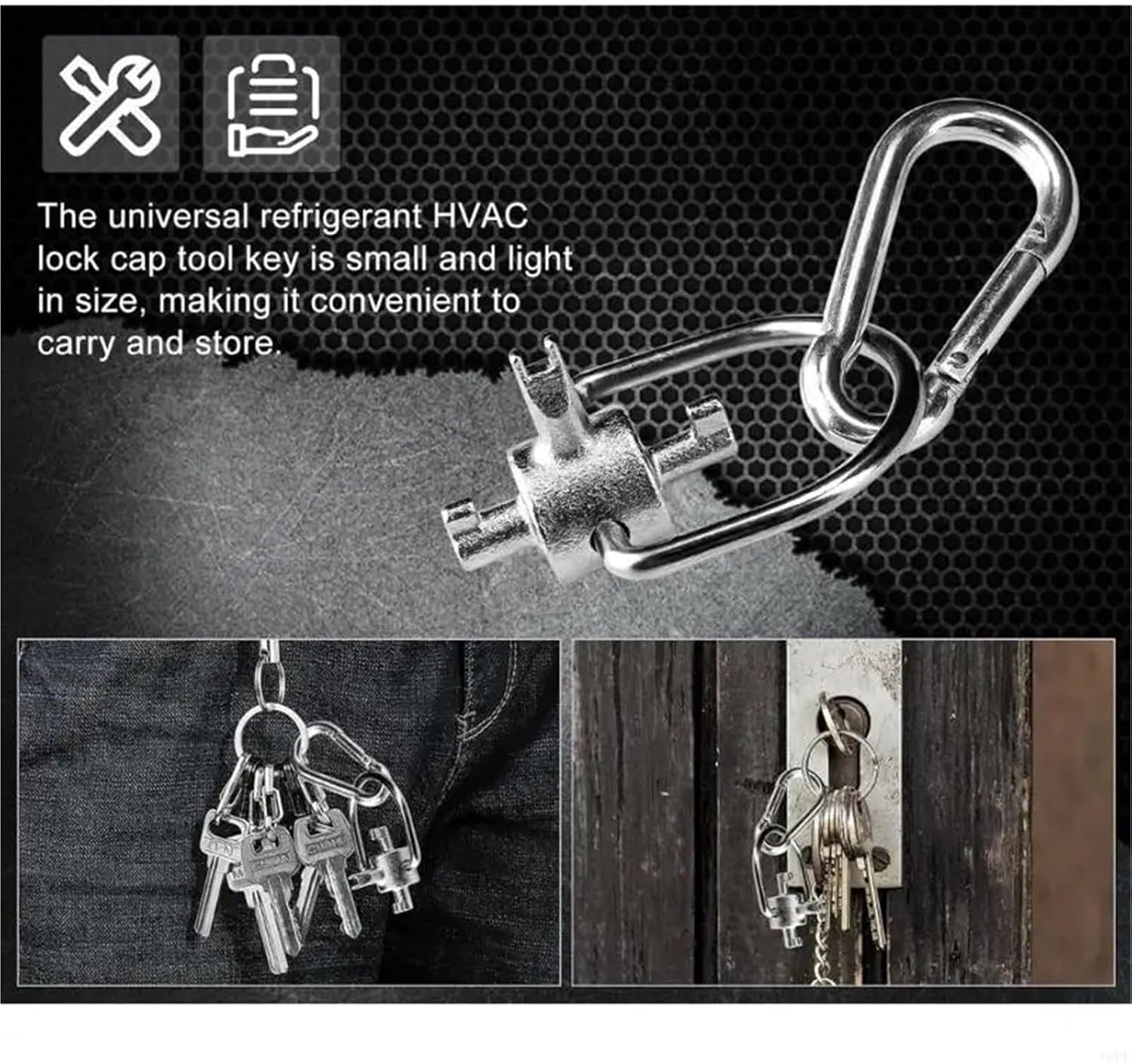 HVAC Locking Cap Key Professional Air Conditioning Tool Perfect for 410A R22 Refrigerants