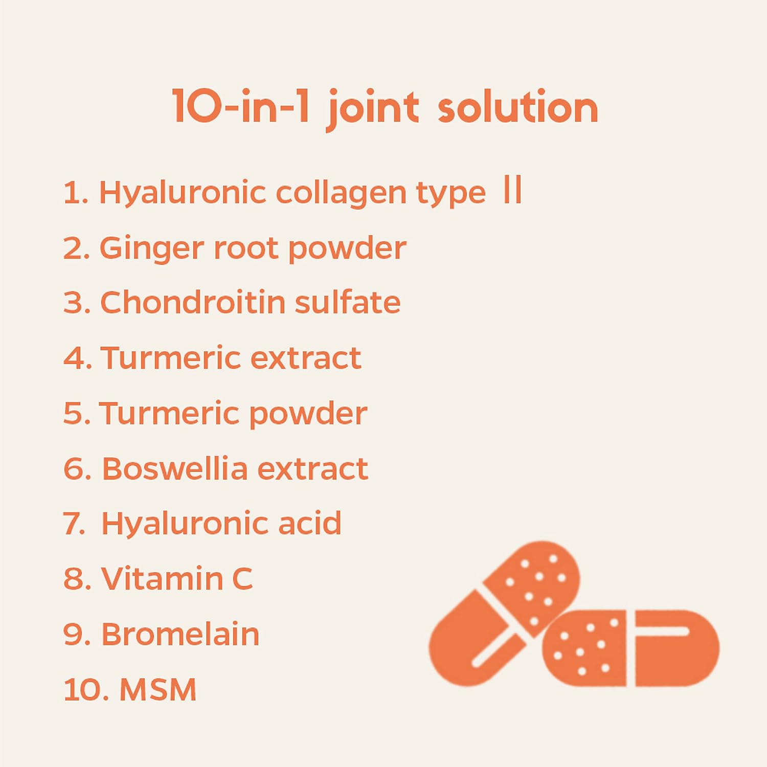 Zenkgo Advanced Joint Support Supplement, formulated with Vitamin C, MSM, Turmeric, Black Pepper, Collagen (Hydrolyzed, Type II), Chondroitin Sulfate, Boswellia, Bromelain, Hyaluronic Acid(60Ct/30Day)