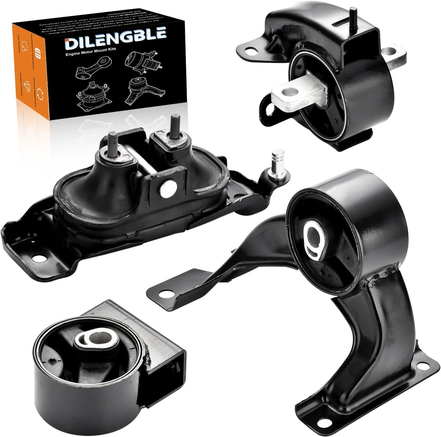 Engine Motor Mount & Trans Mount Replacement for 2011 2012 2013 2014 2015 2016 Chrysler Town & Country 3.6L, Engine Mount Set of 4 Replaces OE# 5273883AD 4880492AB 527389AE 7B0199555