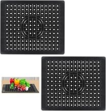 2 Stück Spülbeckeneinlage Gummi 31,4 x 26cm Spülbeckenmatte Sink Mat Spülmatte für Spülbecken Einlage Matte für Spülbecken Matte Spülbeckenschutz Spritzschutz Waschbecken Spülmatte Abtropfmatte