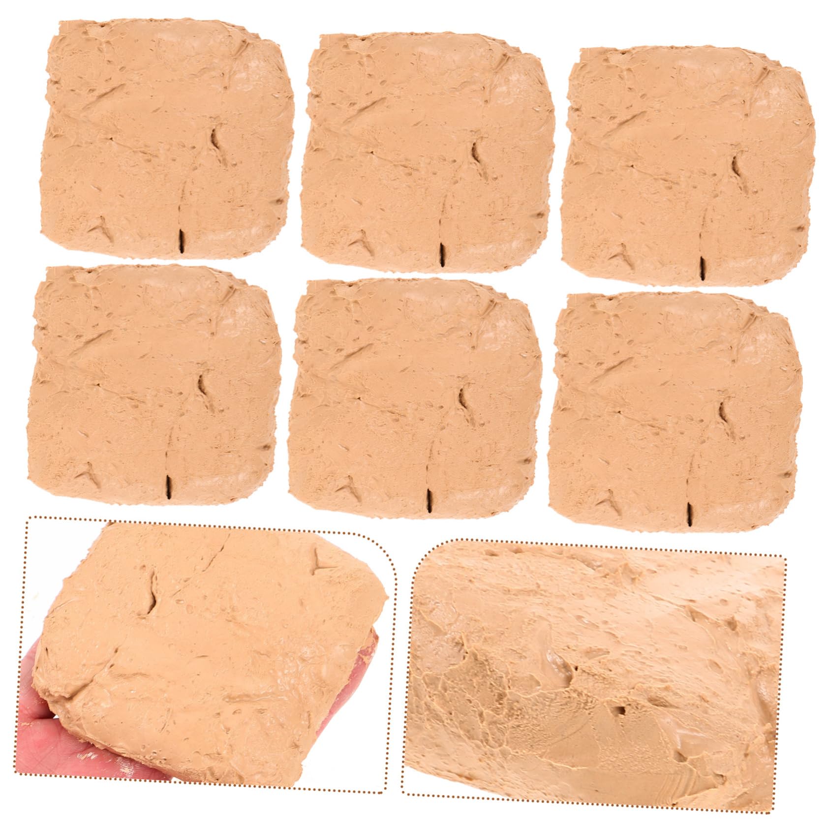 Arcilla para Modelar Infantil de 6 Piezas, Beige, Abs | Secado al Aire, Fácil de Dar Forma, 200g por Bolsa, para Bricolaje y Manualidades