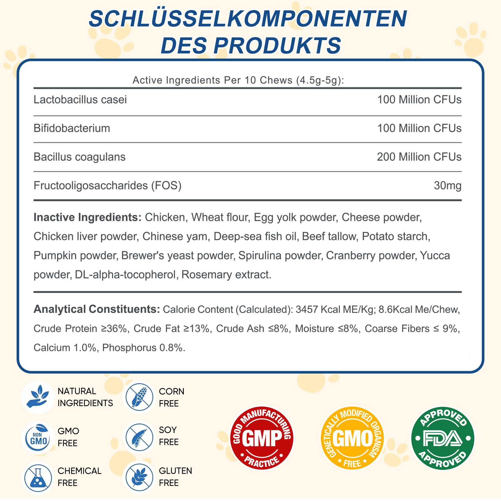 Katzen-Probiotika-Kautabletten für die Verdauungsgesundheit – 550 Stück mit Verdauungsenzymen & Präbiotika – Unterstützt die Darmgesundheit, Reduziert Durchfall & Mundgeruch – Schmackhafte