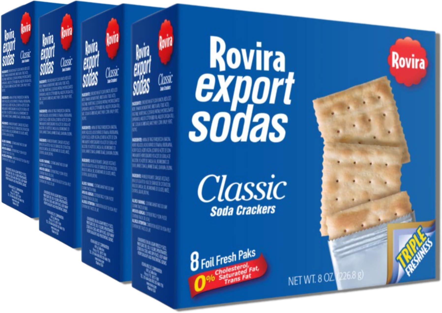 RoviraExport Sodas Fancy Crackers 8 Oz (Pack of 4)