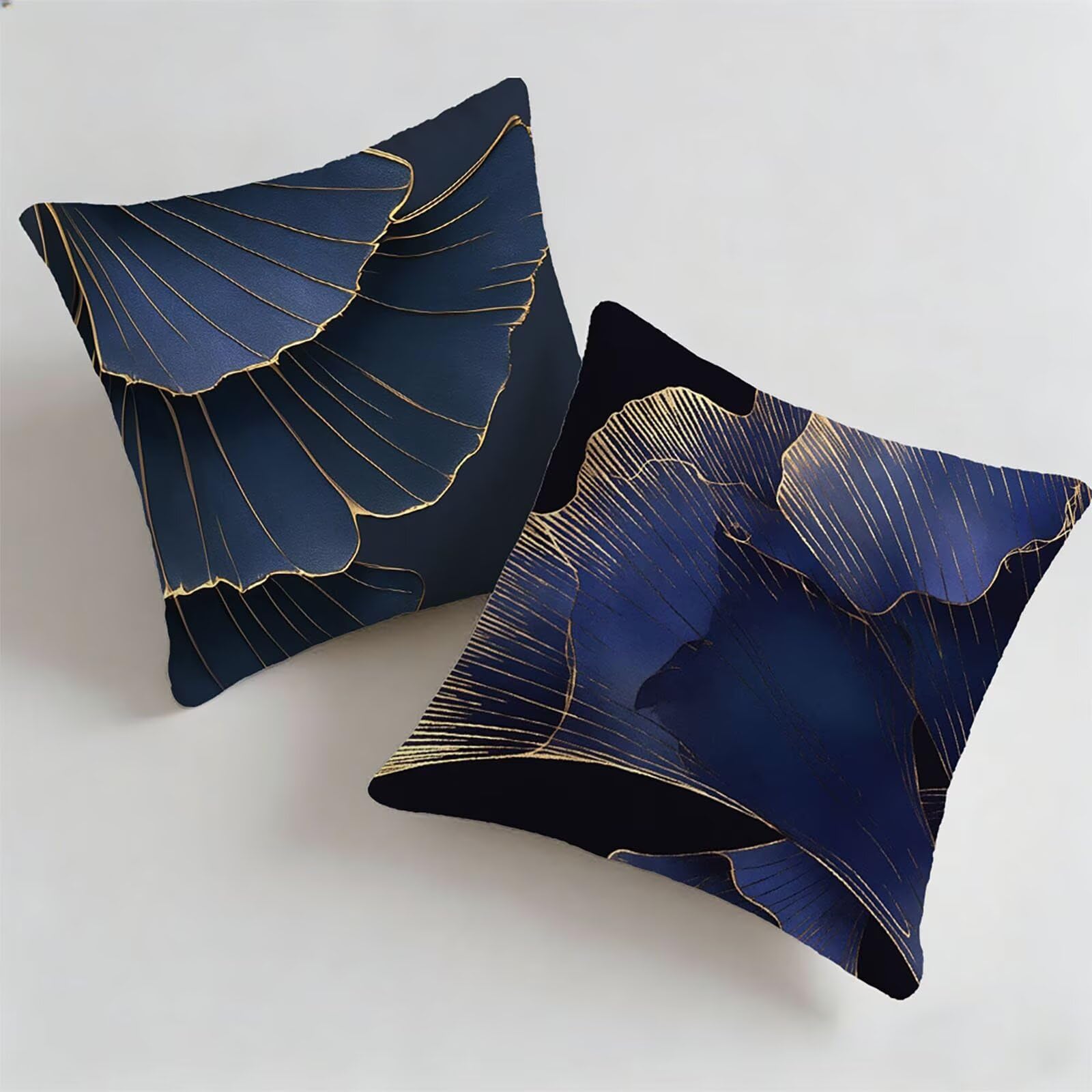 Housse de Coussin Canapé Noir 80x80cm Exterieur Impermeable Lot de 2 P-2748