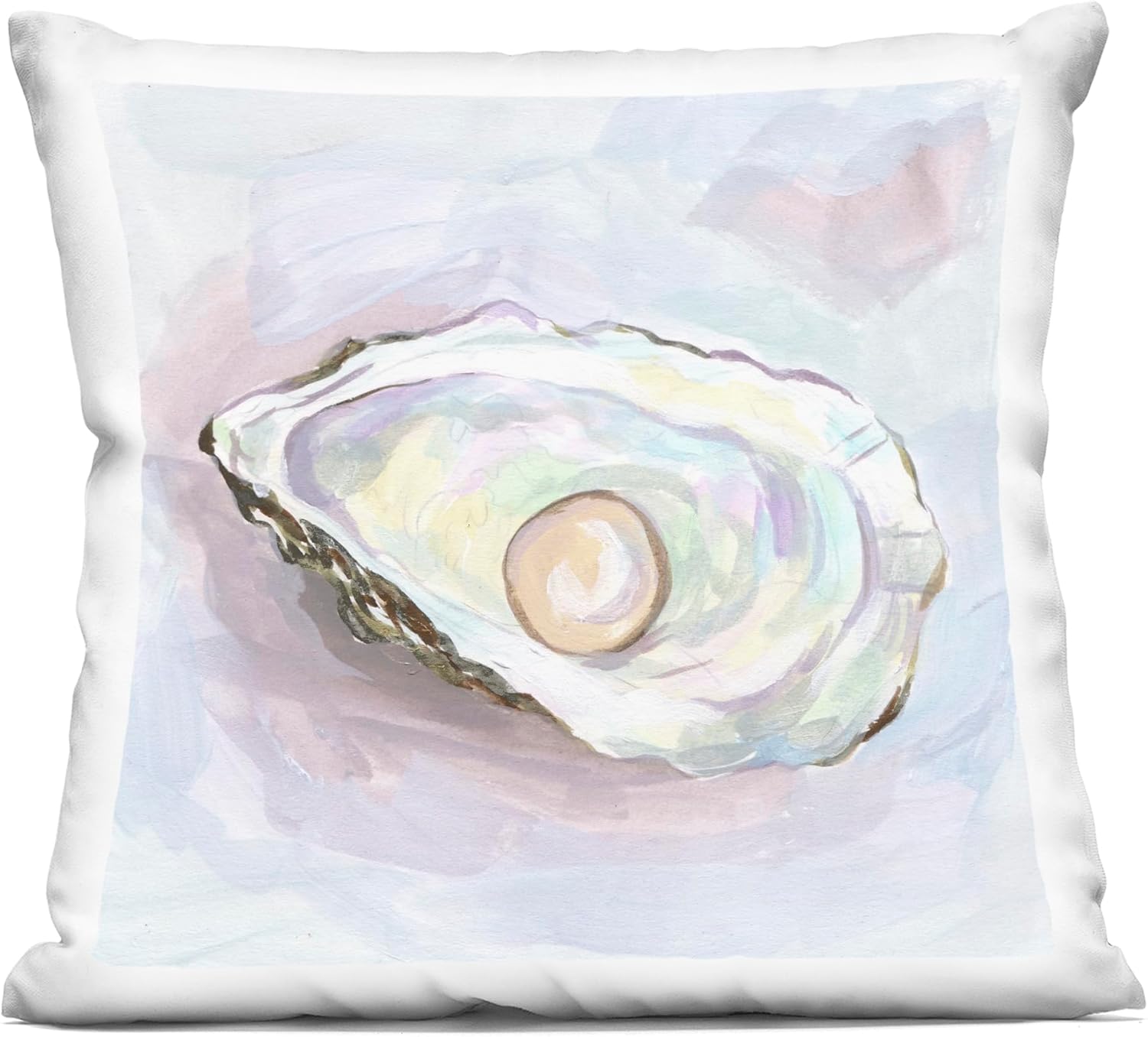 Stupell Industries 'Silent Opal Oyster', Indoor Pillow, 18 x 18 - Made in USA - By Artist Melissa Wang