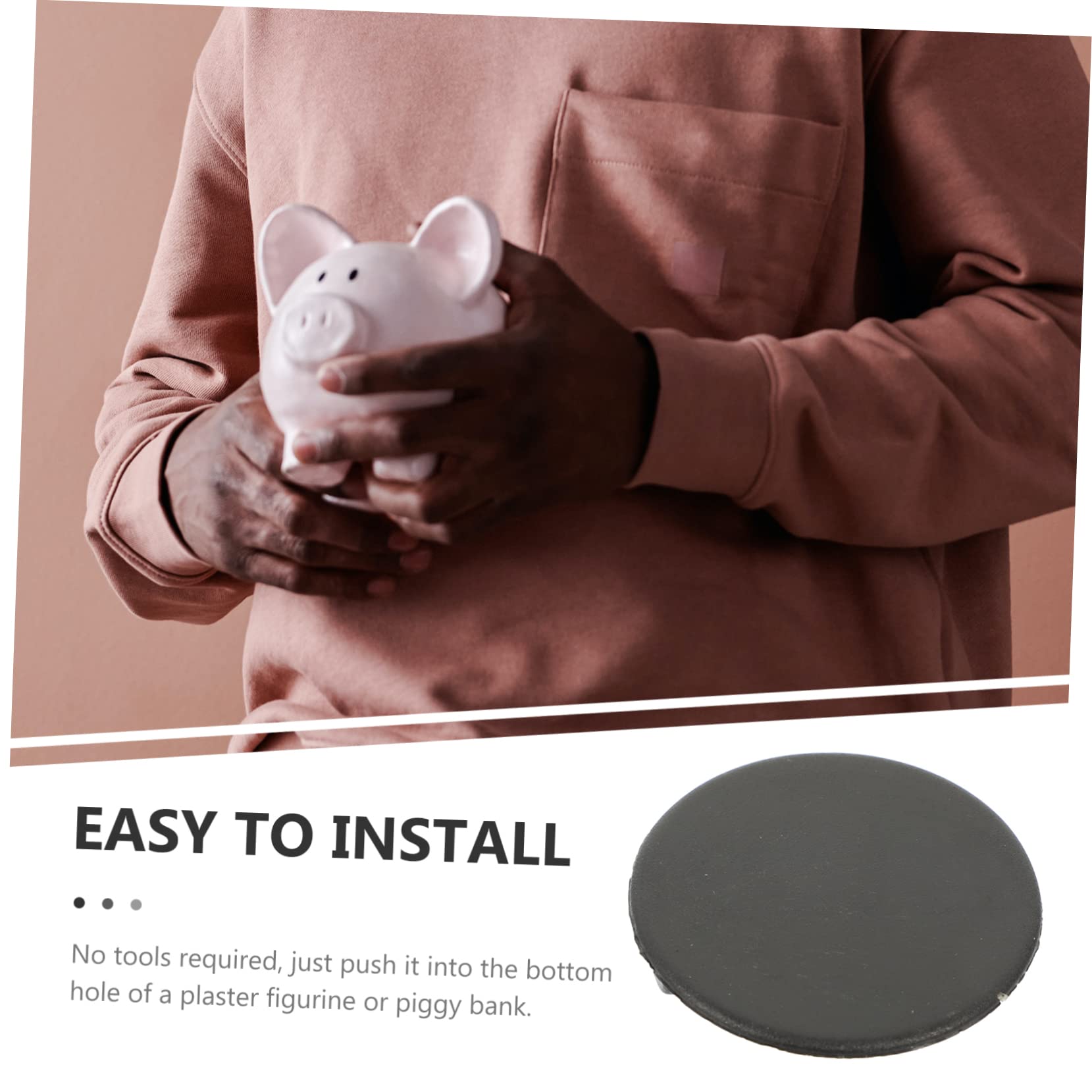 KOMBIUDA 20Pcs Round Plastic Piggy Bank Stoppers Bottom Plugs for Saving Boxes Reusable Piggy Bank Stopper for Money Saving and Coin Collection