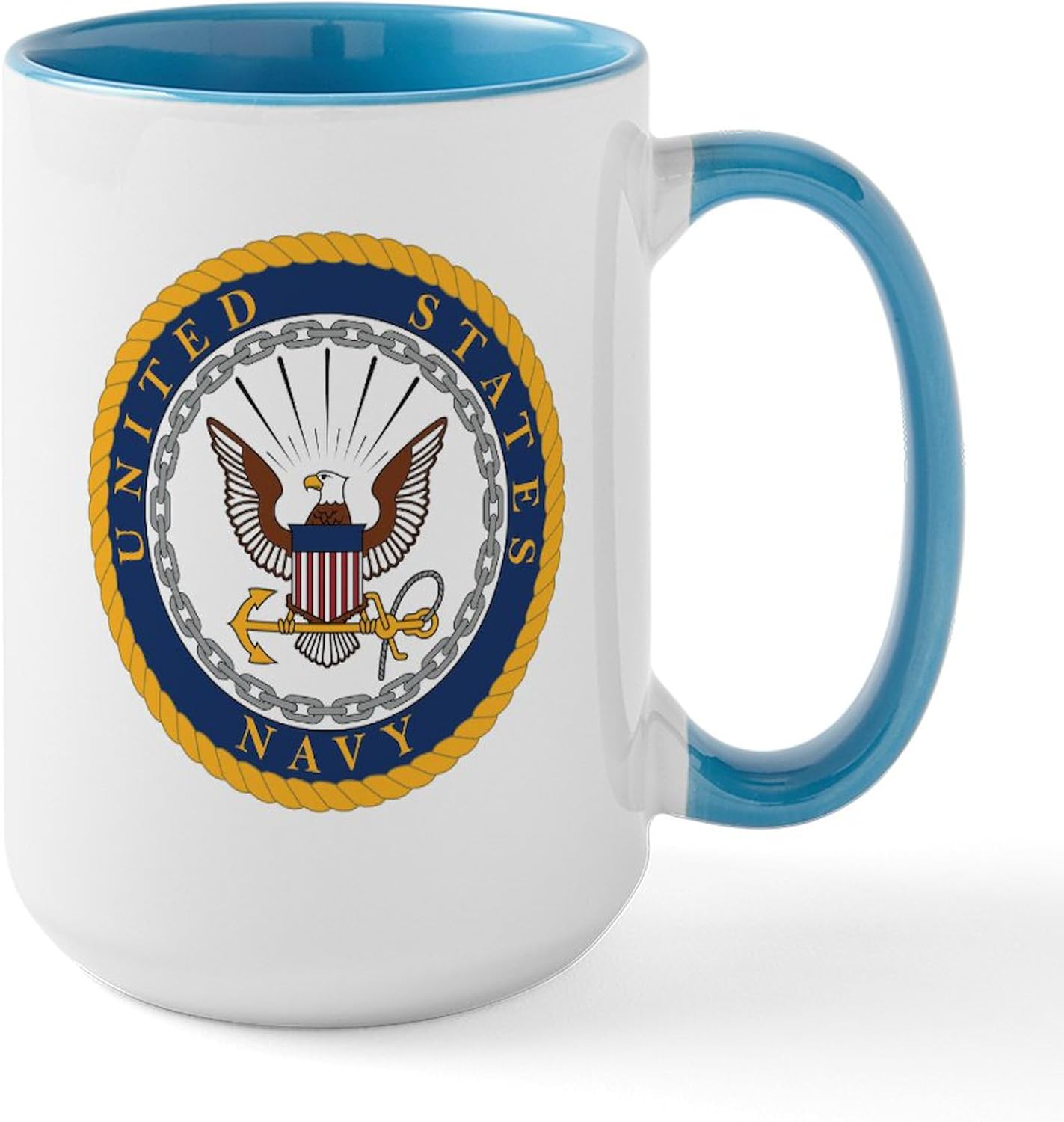 CafePress US Navy Mugs 15 oz (444 ml) Ceramic Coffee Mug