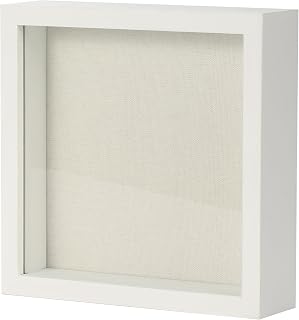TJ.MOREE Small Shadow Box Frame White 5 x 5 Shadowbox Display Case Wooden Picture Frame with Glass Pet Memorabilia Medals Photos for Wall and Tabletop