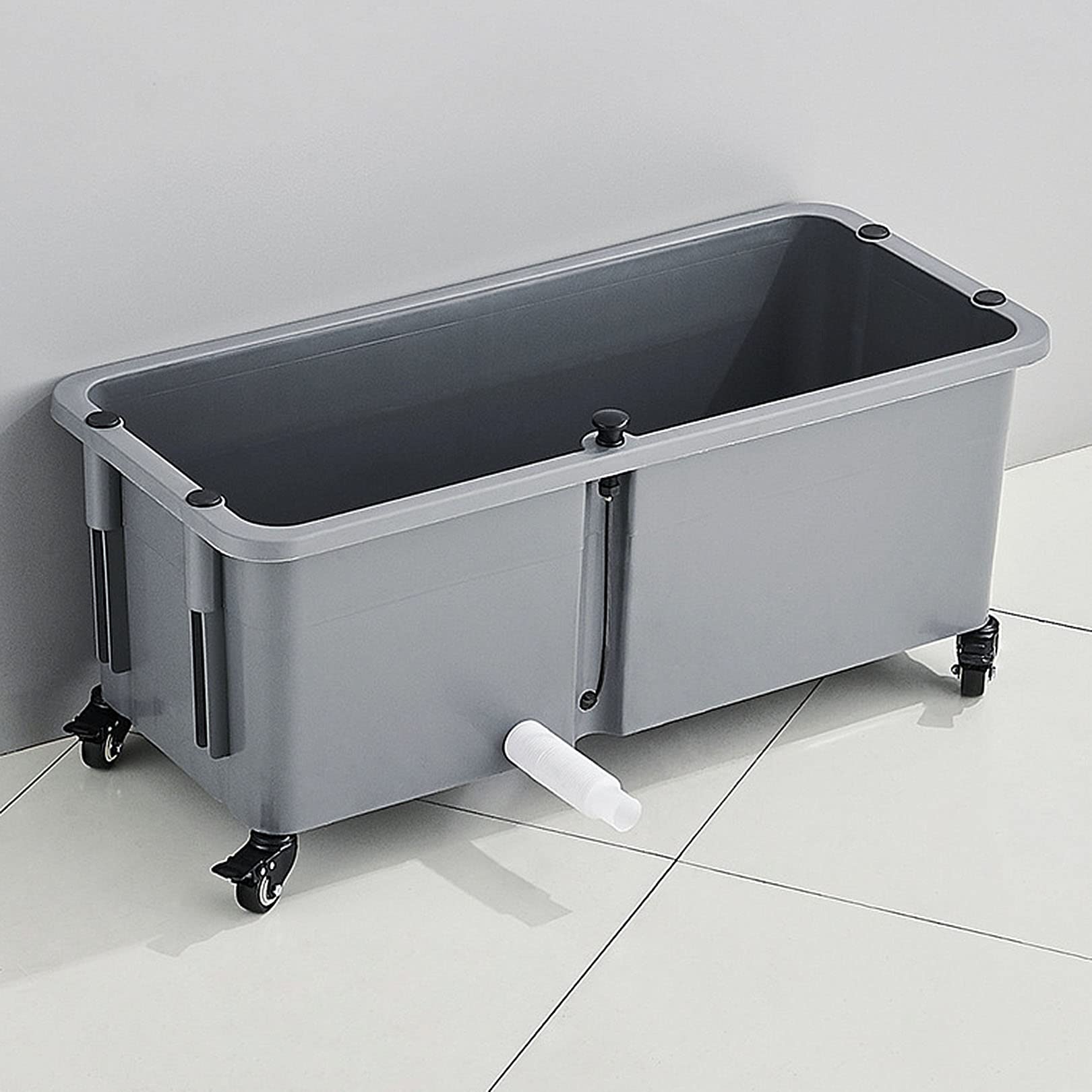 ASerZenith Floor Mount Mop Sink Wash Station, Commercial Mop Service Basin, Utility Sink Laundry Tub Slop Sinks For Kitchen Restaurant Business