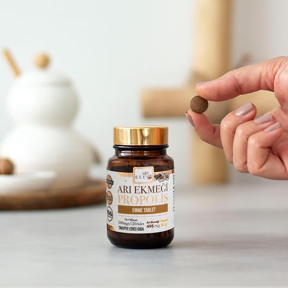 Bee'o Up Arı Ekmeği Propolis Emme Tablet, 60 Adet, Yetişkin