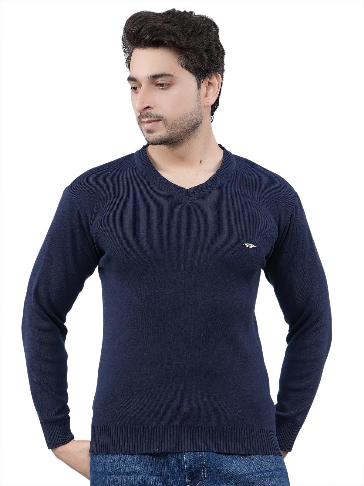 feverfew Mens Stylish Soft Sweater | Men's Sweater | Casual wear Sweater for Men | Full Sleeves Sweater | Solid V Neck Sweater-picture-11