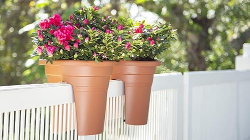 Miniatura 3 de Venezia - Maceta para balcón, 11.8 in, color gris pardo