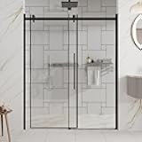AuraBath 60x72 Inch Frameless Sliding Shower Door, 1/4