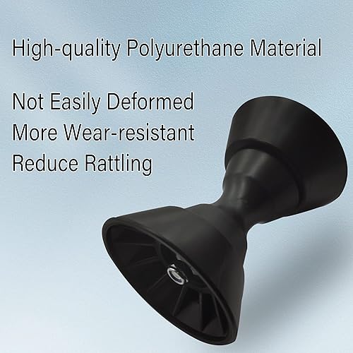 Miniatura 6 de Ensamblaje de rodillo de campana de arco de remolque de barco de 4 pulgadas con eje de 12 pulgada para soporte de 4 pulgadas, poliuretano