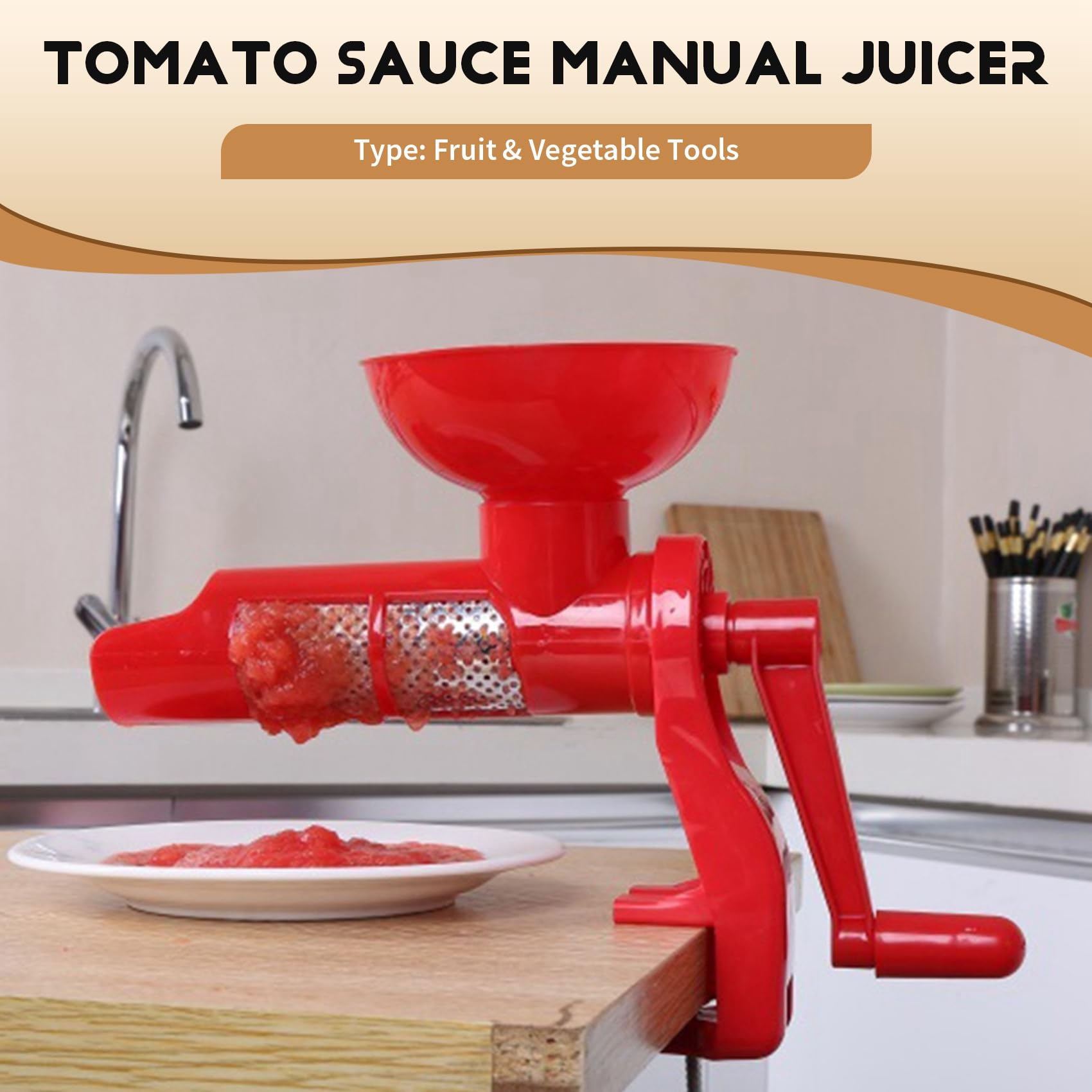 Exprimidor Manual de Tomate de Plástico para Jugo, Accesorio de Cocina Multifuncional
