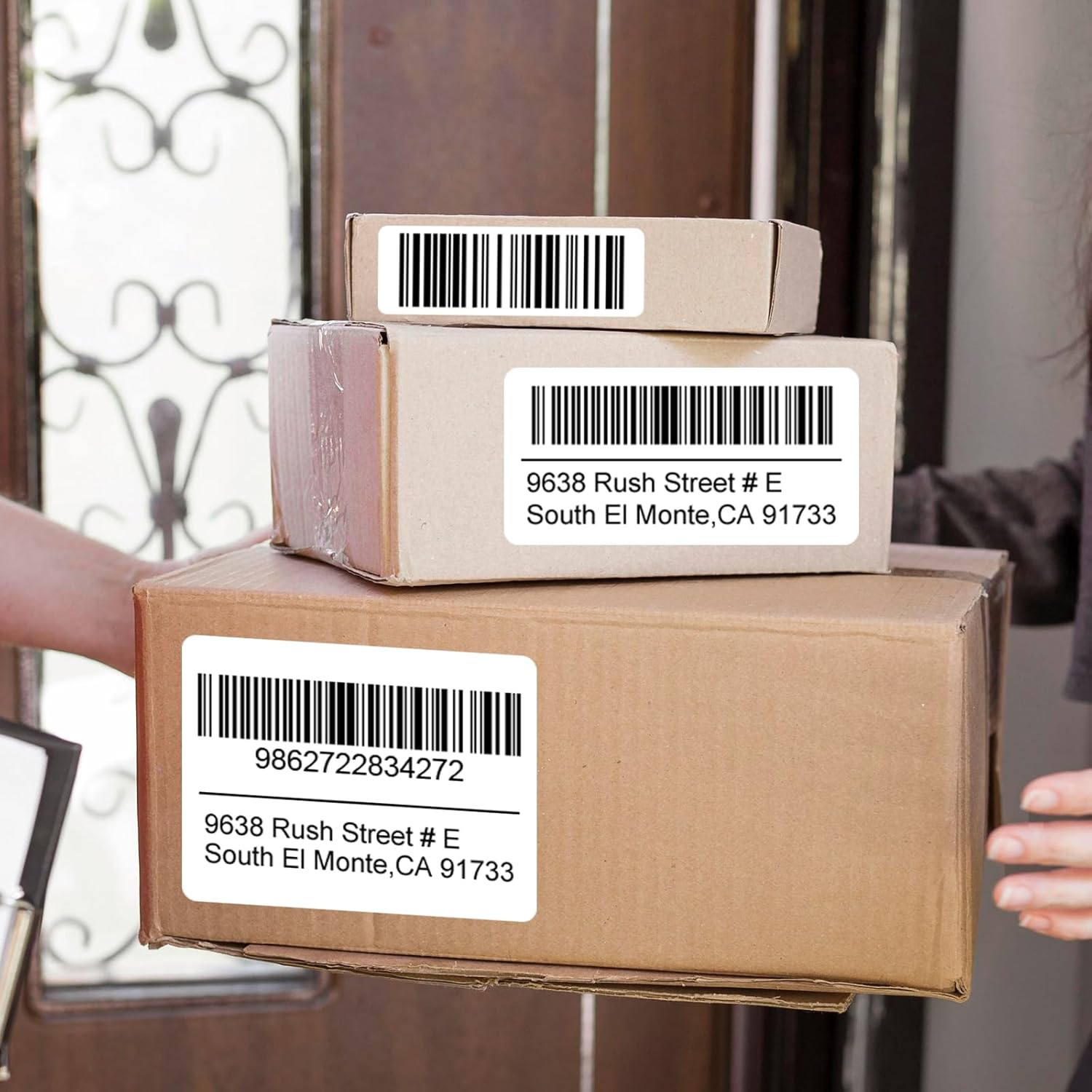2 Rolls 3'' x 1'' Direct Thermal Labels, 2000 Labels/Roll, Perforated UPC Barcode Shipping Address Labels, Compatible for Rollo Zebra and Most Thermal Label Printers