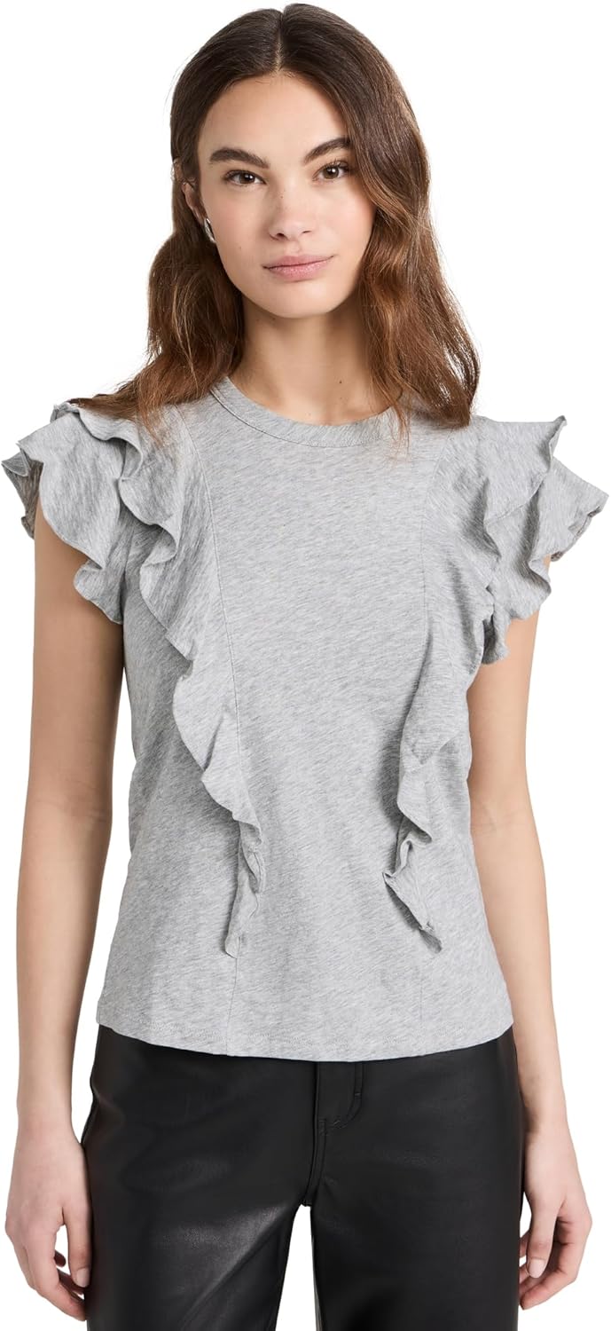 Veronica Beard Jean Women's Bea Short Sleeve Ruffle Tee