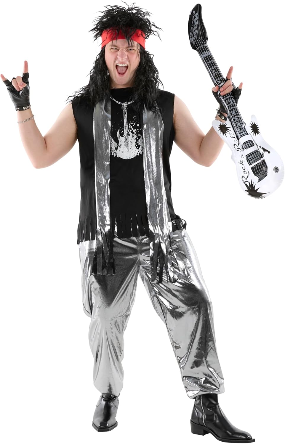 Morph 80s Rocker Costume Men, Rockstar Outfit, Rock and Roll Attire, Rock Star Costumes for Men
