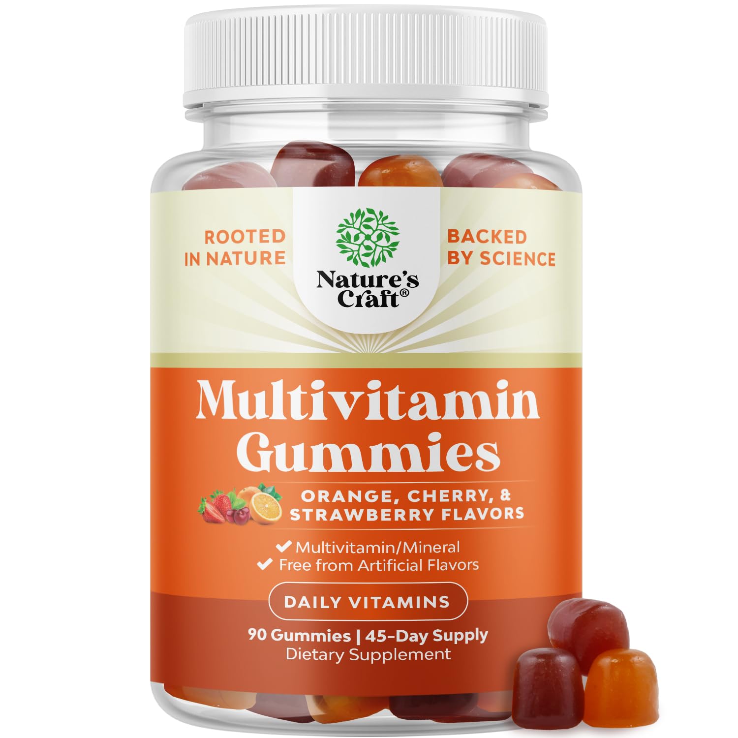 Multivitamin Gummies for Adults - Halal Multivitamin Gummy with B12 Biotin - Gelatin-Free Gummy Multivitamins for Men & Women - Vitamin Gummies with Zinc & Vitamin D - Non-GMO Gluten-Free - 90 Count