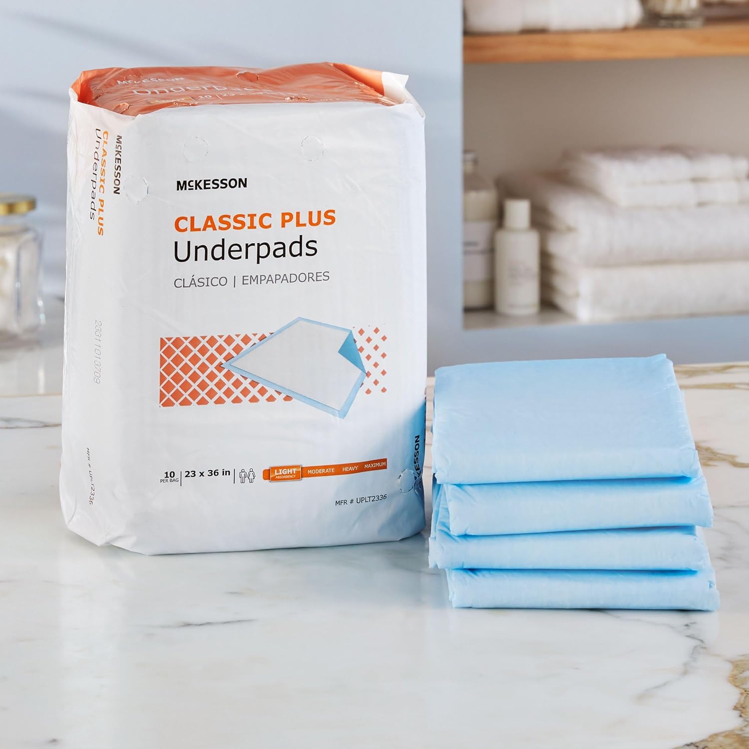 Mon Classic Underpads, Incontinence Bed Pads [], Light Absorbency,