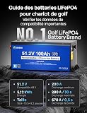 DCHOUSE 48V 100Ah LiFePO4 Batterie Voiturette de Golf Chargeur et Monitor - 2