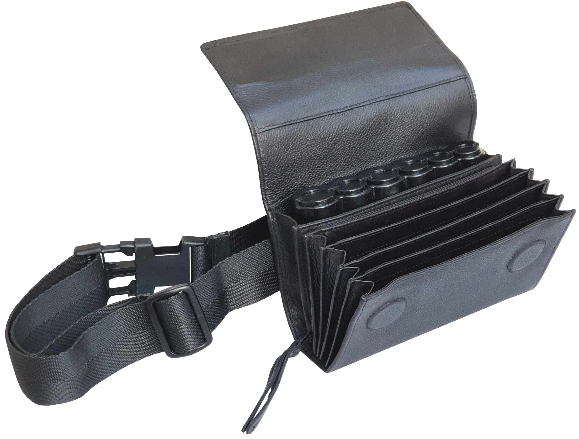 Sacoche Banane Monnayeur pour Serveurs, Serveuses en Véritable Cuir avec Distributeur de 6 Pièces Euro, Fermeture par Aimants Puissants, Brasserie, Restaurants, Cinéma, Bus, Taxi