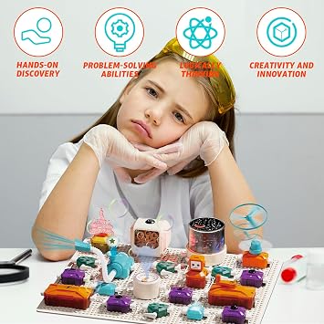 Science Kits for Kids, 450+ Projects Circuit Exploration Kits Educational Electronics Toys for Boys & Girls Hands-On Engineering Toy, Birthday, Halloween, for Ages 5-12 (450+)