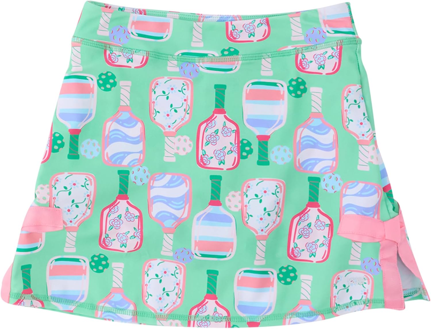 RuffleButts Girls UPF50+ Active Bow Skort