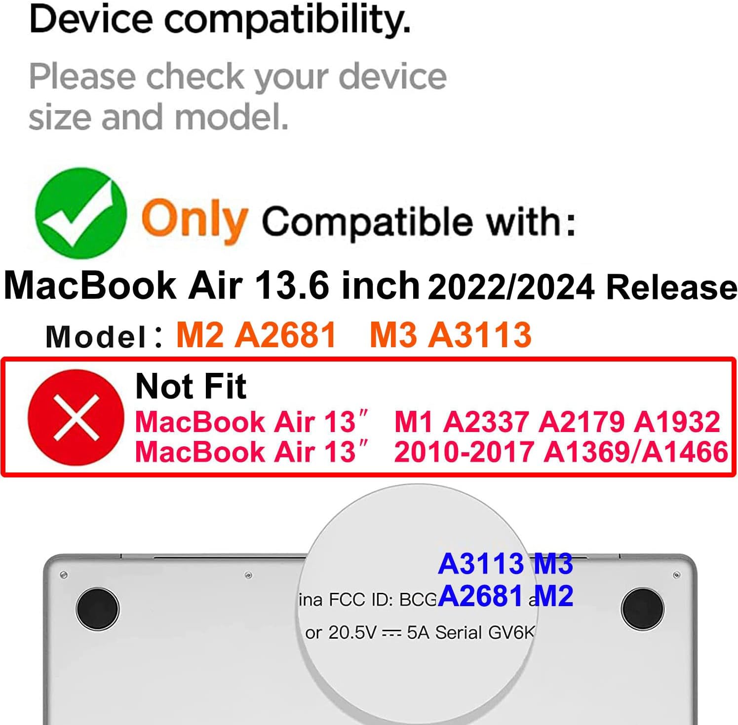 Bling Rhinestone Case for MacBook Air 13.6 inch M5/M4/M3/M2,(Models:A3449/A3240/A3113/A2681) 2026-2024 2022,Glitter Sparkle Hand Glued Diamond Case Fashion Luxury Shiny Crystal Hard Shell