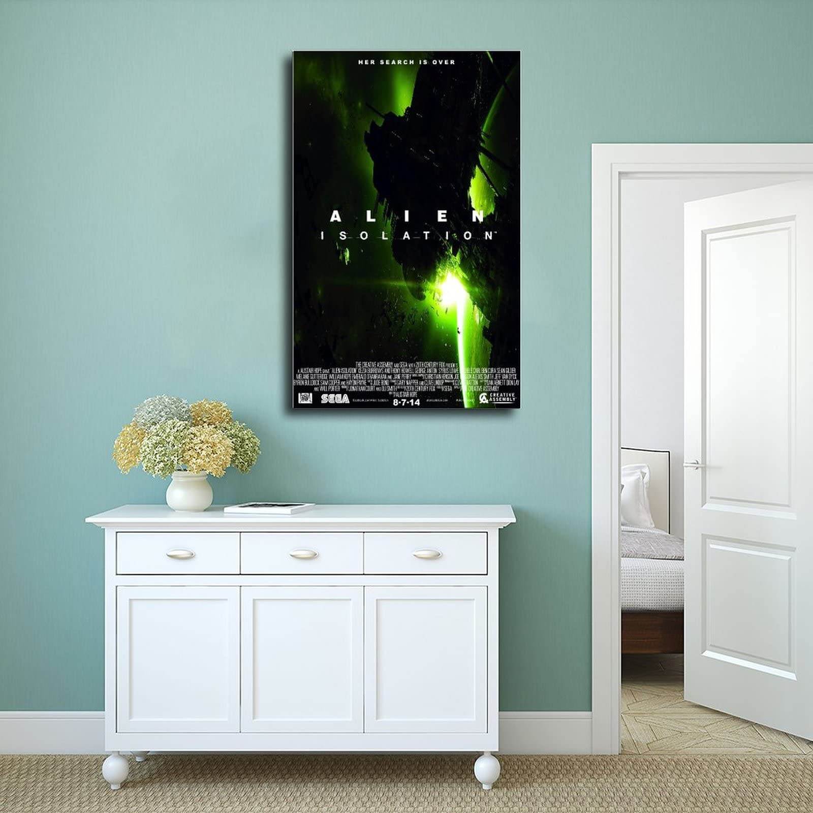 Targa In Metallo Alieno Homely Accents – Poster In Latta 40x30 Cm, Design Extraterrestre, Arredo Retrò Per Sala Giochi, Bar, Regalo