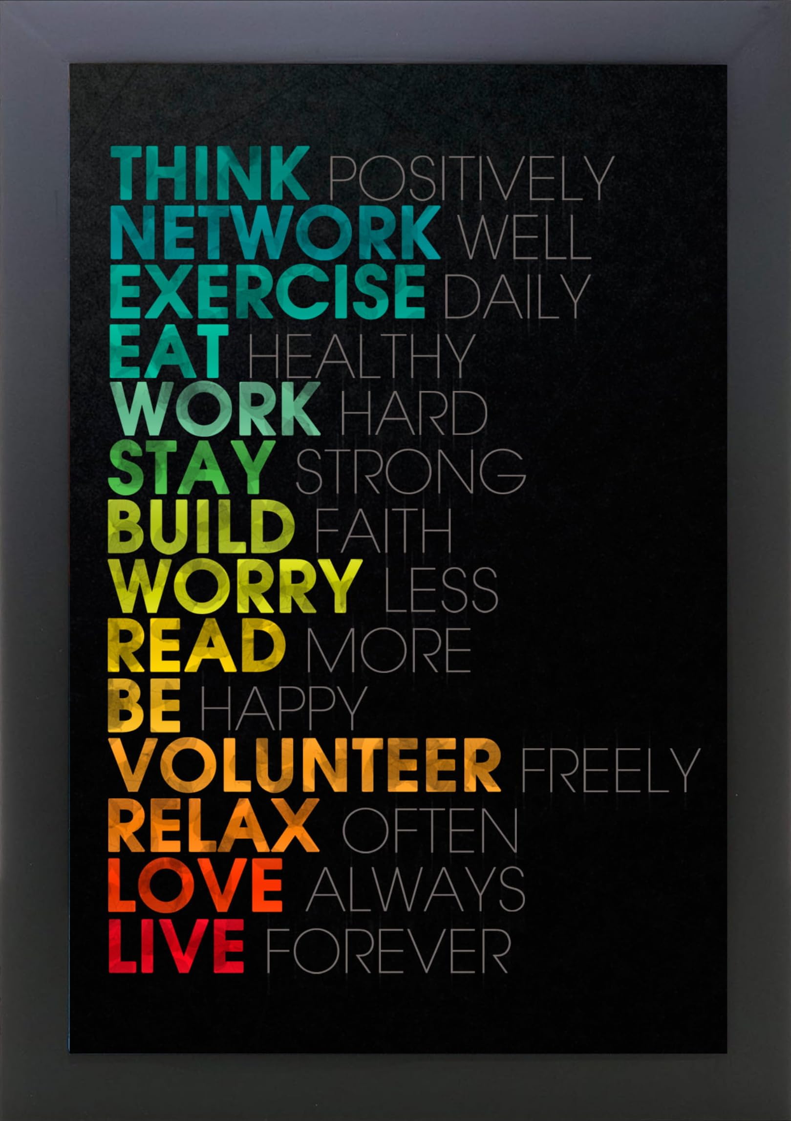 Craft Quest Motivational quotes Photo Frame for Gym, Office, Living room | Synthetic wood (10 X 14 Inches, RadiantQ)