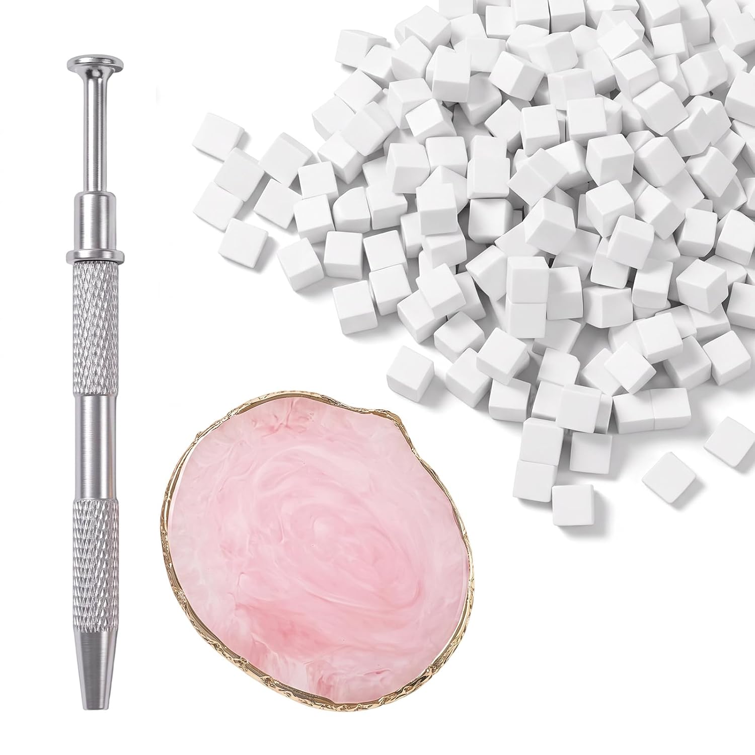 200Pcs Nail Sponges with Nail Art Palette and Grabbing Pen Sponge Picker