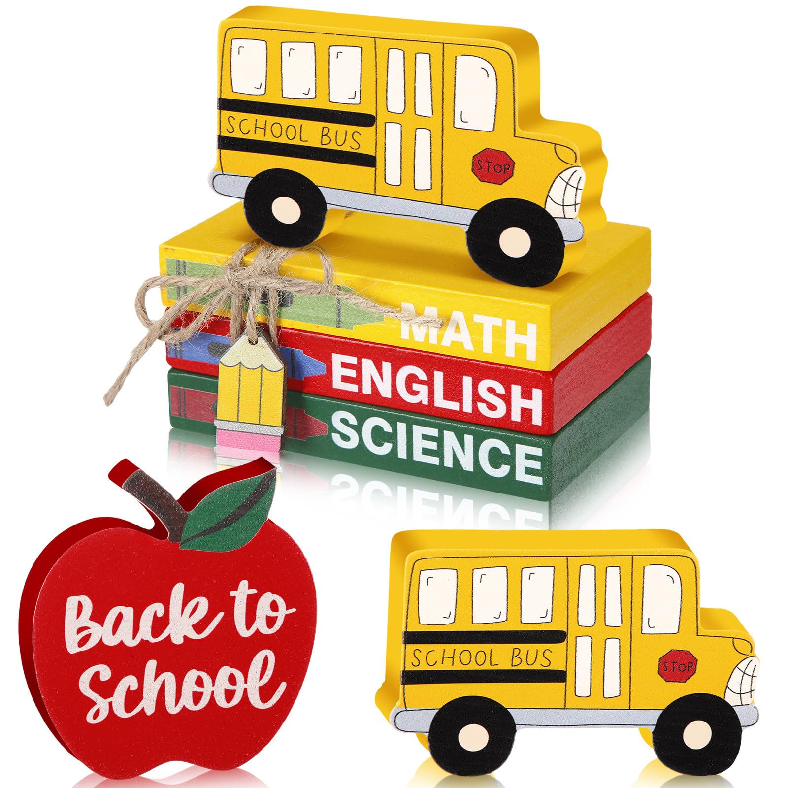 Mini bus en bois rentrée scolaire pour égayer le bureau des enfants