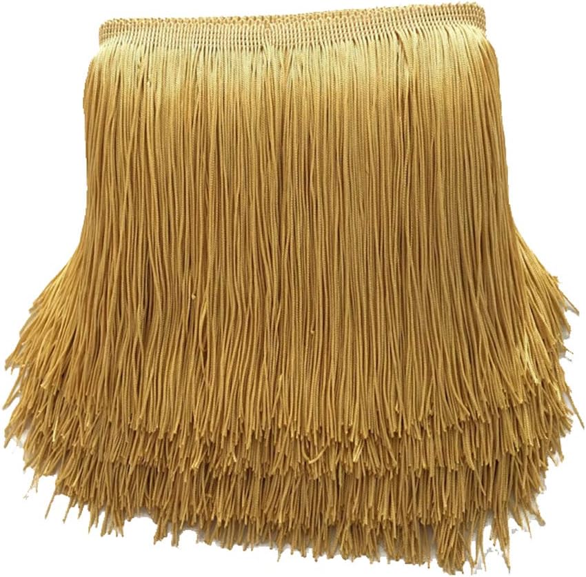 XZEN 10 Yards 8 Inch Tassel Lace Fringe Trimming Lace for DIY Latin Dress Clothing Home Textile Furniture Decoration Tassel Ribbon