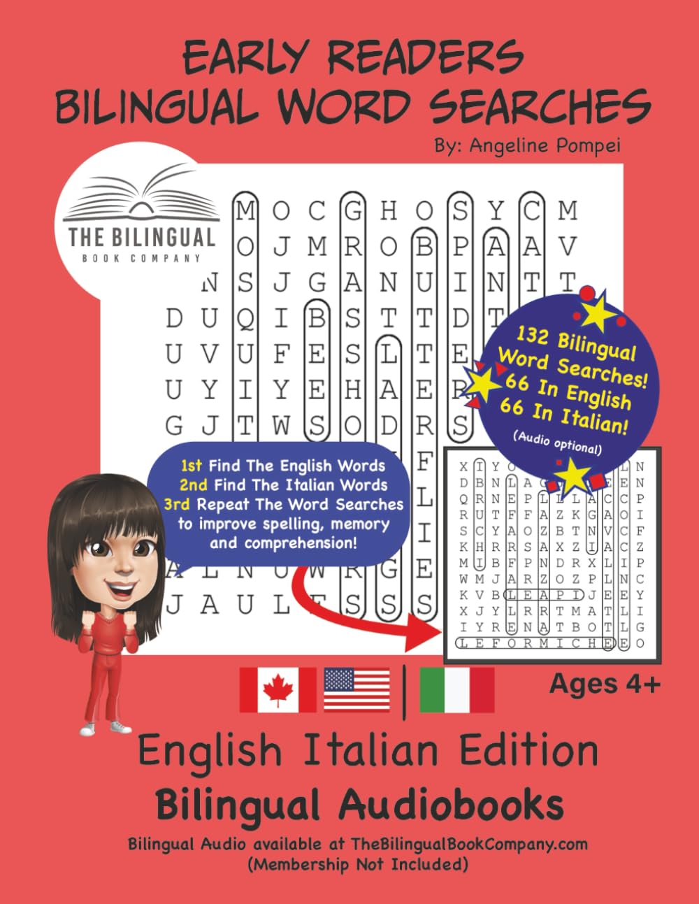 Early Readers Bilingual Word Search: English Italian Edition Bilingual Audiobook