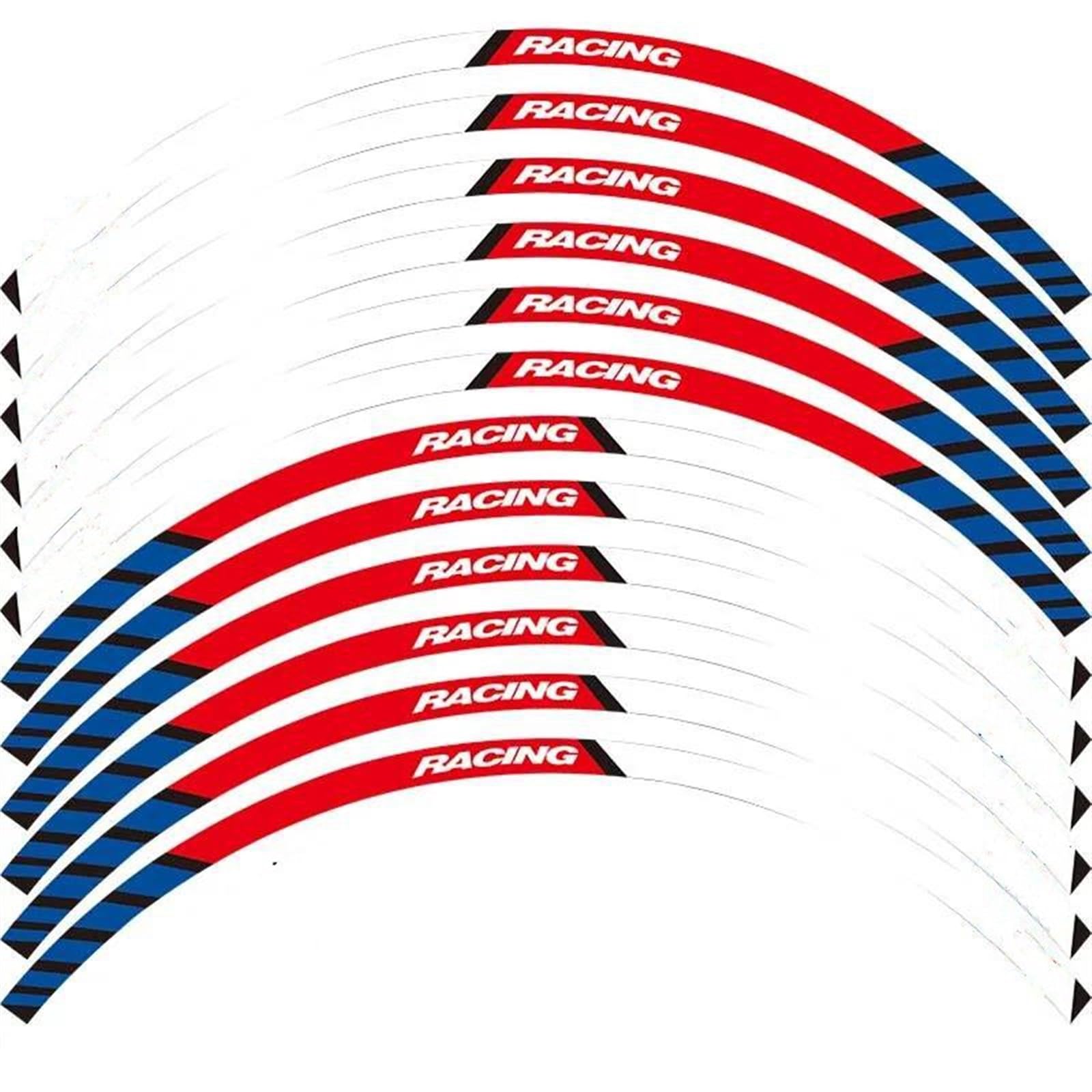 Stickers 1 Set of Motorcycle Wheel Stickers Stripes Reflective Rim for HRC CBR250RR CBR400RR CBR600RR CBR1000RR(Style 1)