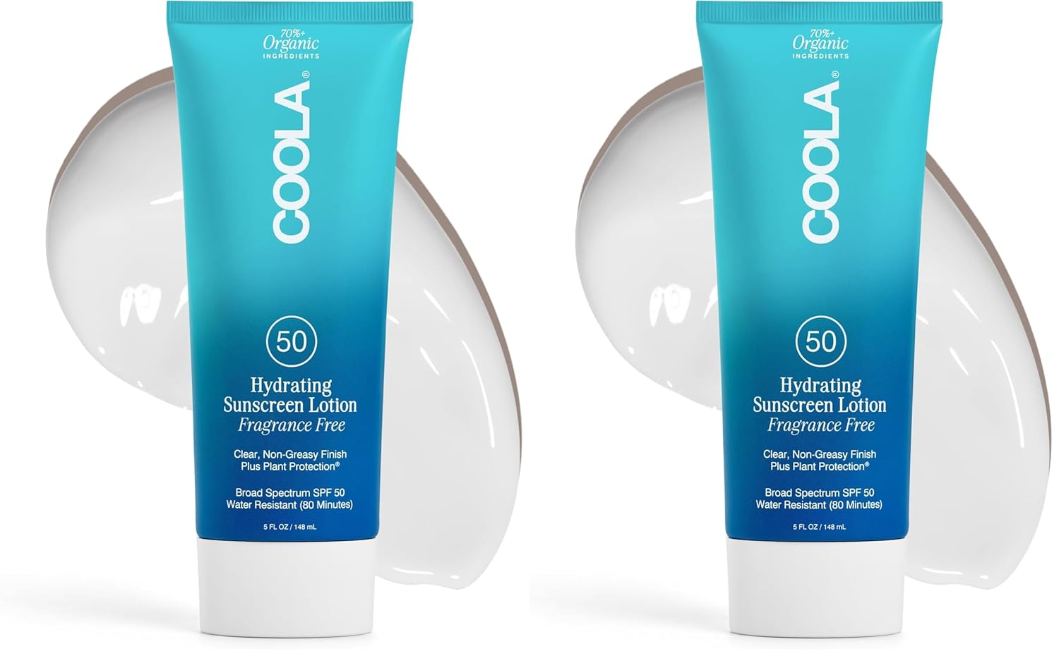 COOLA Organic Sunscreen SPF 50 Sunblock Body Lotion, Dermatologist Tested Skin Care for Daily Protection, Vegan and Gluten Free, Fragrance Free, 5 Fl Oz