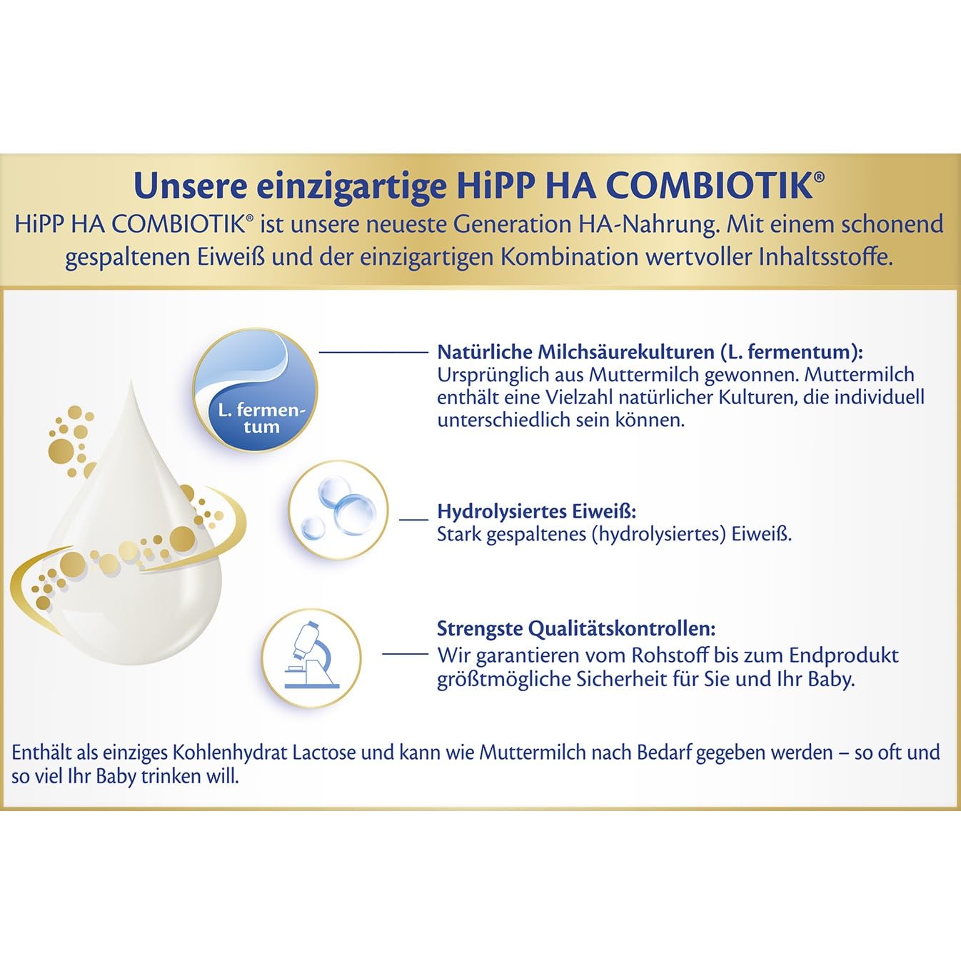 HiPP PRE HA Combiotik 4 x 600g hydrolysierte Anfangsmilch von Geburt an