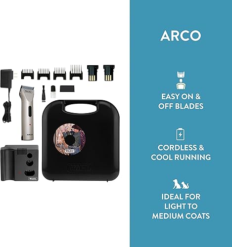 Miniatura 4 de Wahl Professional Animal Arco Equine Horse Cordless Clipper Kit, Champagne (8786-800)