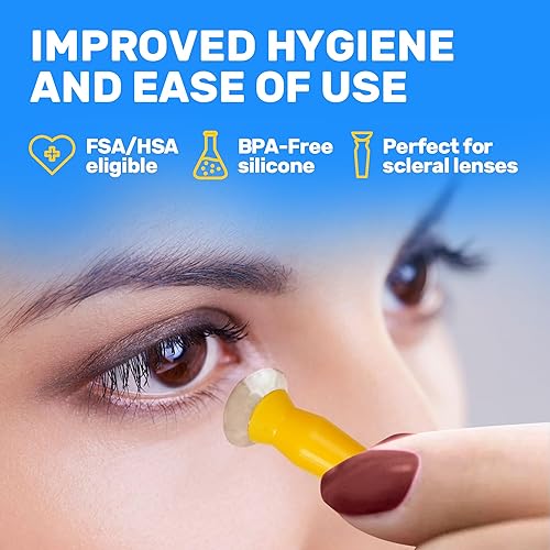 Miniatura 3 de Paquete de 3 Insertador de lente escleral ventilado  Aplicador de lentes de contacto para lentes durasRGP, lentes esclerales y ojos protésicos