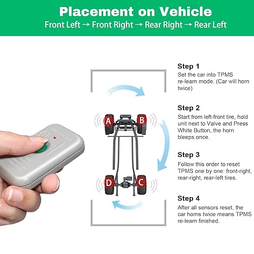 Miniatura 6 de VXDAS TPMS Herramienta de reaprendizaje para monitor de presión del sensor de neumáticos Ford, herramienta de reinicio de activación compatible con