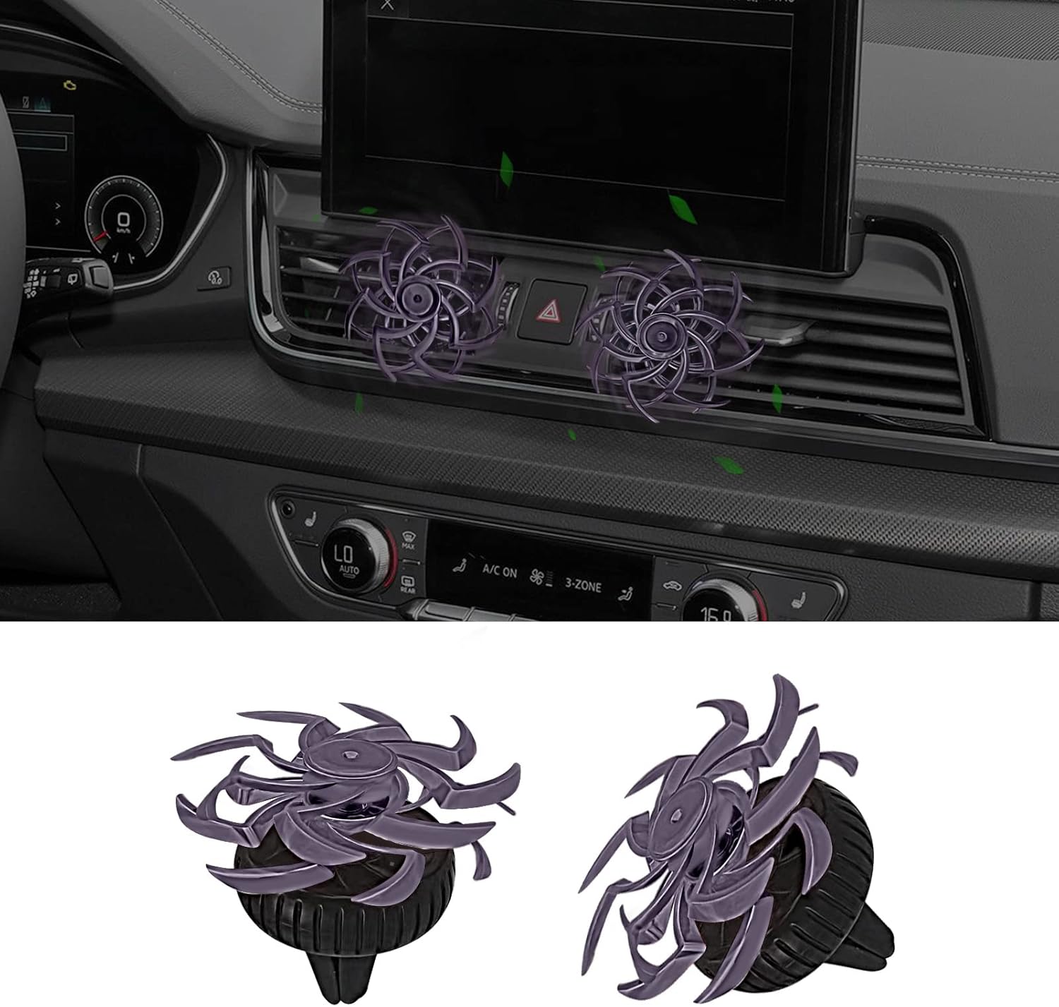 2 Pcs Car Air Freshener Cute Innovative Rotating Propeller Air Outlet Decoration,Car