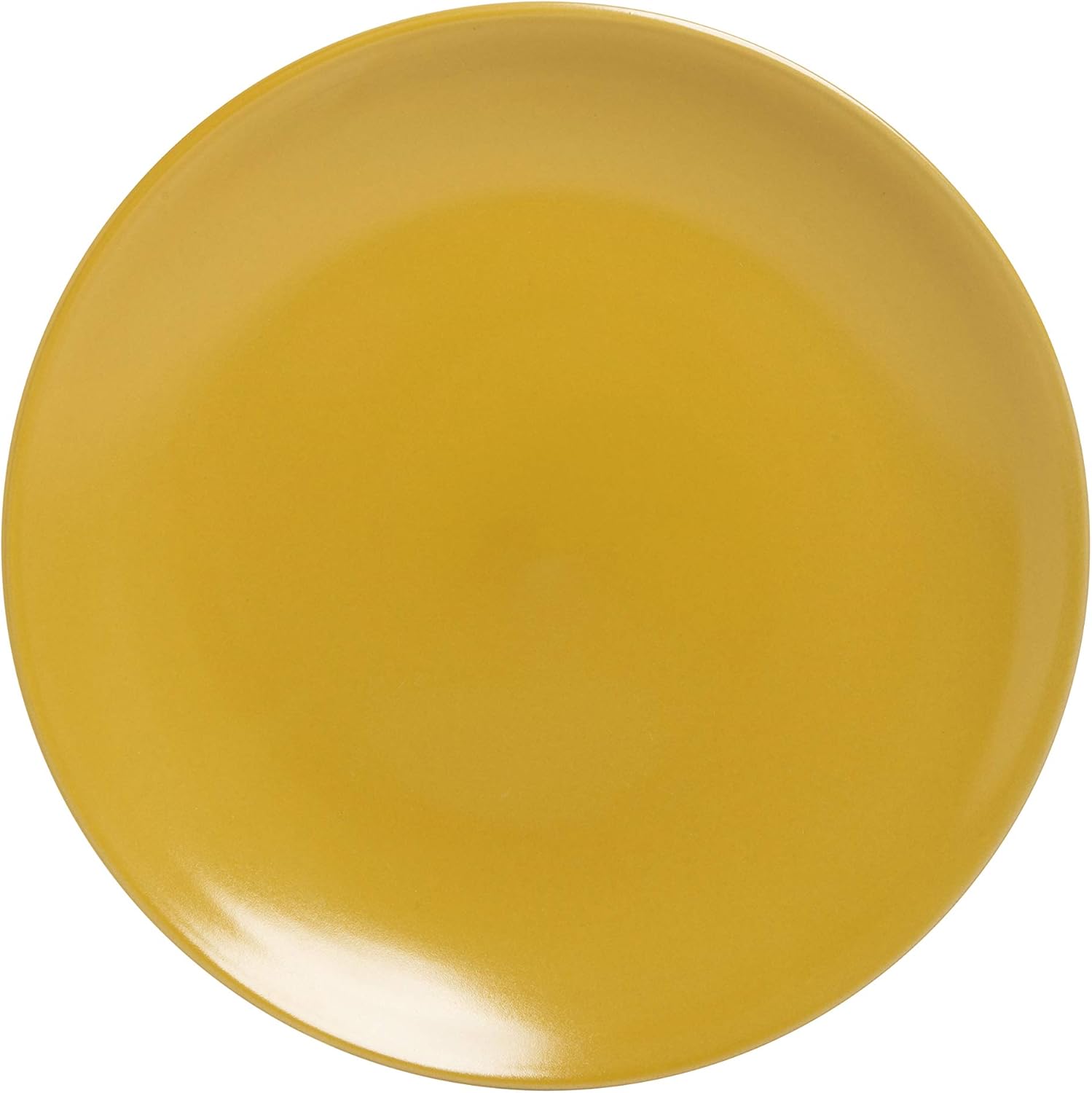 10 Strawberry Street Wazee Matte Coupe Dinnerware, Salad Plate, Yellow, Set of 6