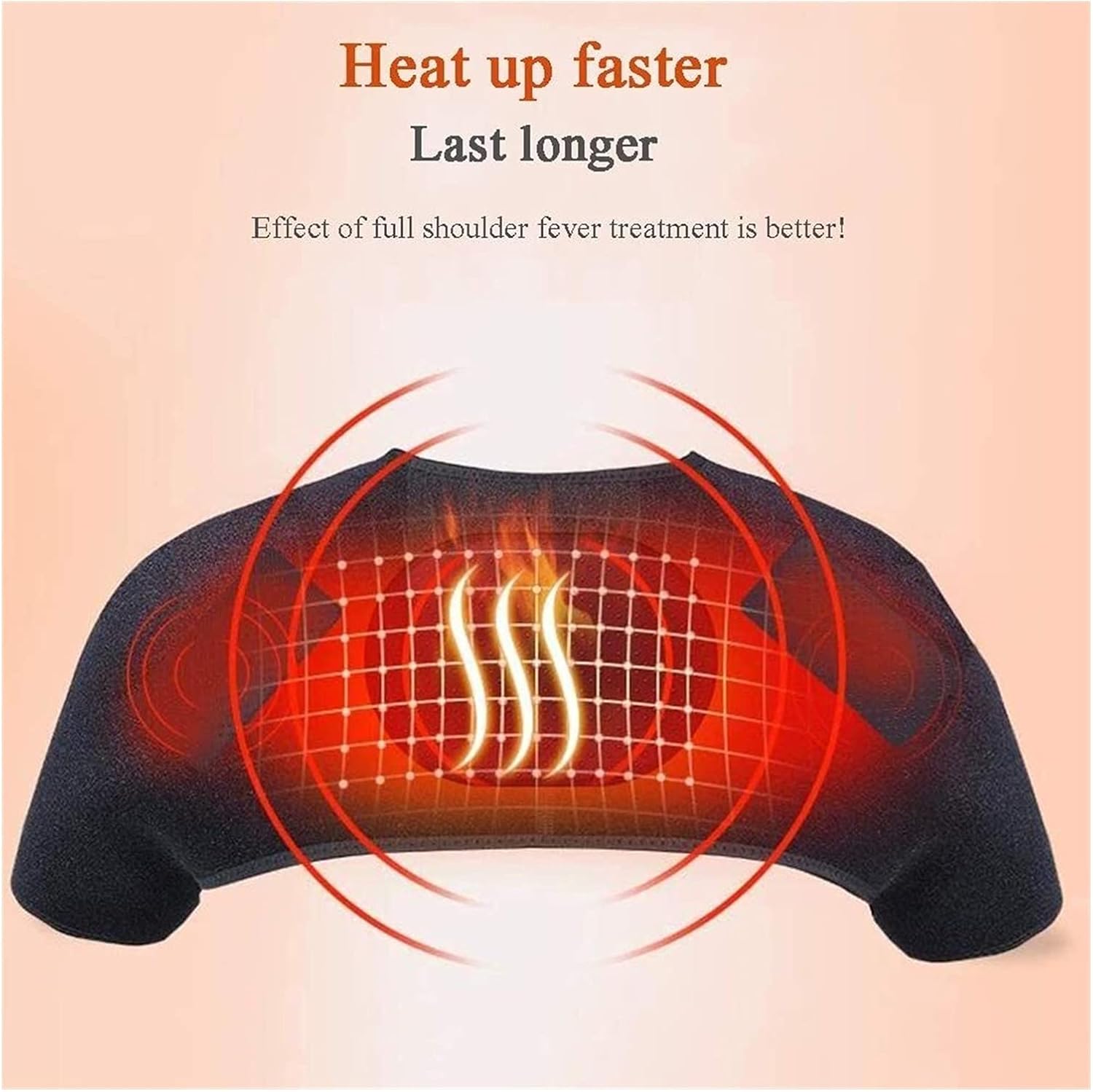 Shoulder Wrap Pad, Double Shoulder Support Magnetic Thermal Self Heating Shoulder Wrap Brace Protector, for Neck Shoulder Soft Home Pain Relief for Women Men (Color : Black, Size : Small)